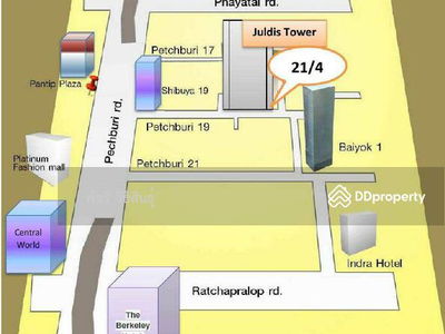 Condo for Rent at Juldis Tower Pratunam,Studio room,25 sqm.- Fully furnished, Ready to move in!, Bangkok, Thailand Condo for Rent at Juldis Tower Pratunam,Studio room,25 sqm.- Fully furnished, Ready to move in!, Bangkok, Thailand